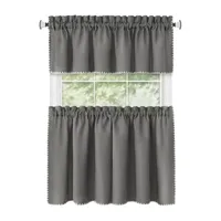 Achim Kendal 3-pc. Rod Pocket Kitchen Curtain Window Set