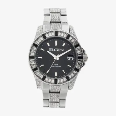 Elgin Mens Silver Tone Bracelet Watch Fg160022