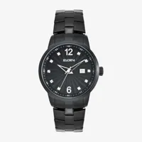 Elgin Mens Black Bracelet Watch Fg7084