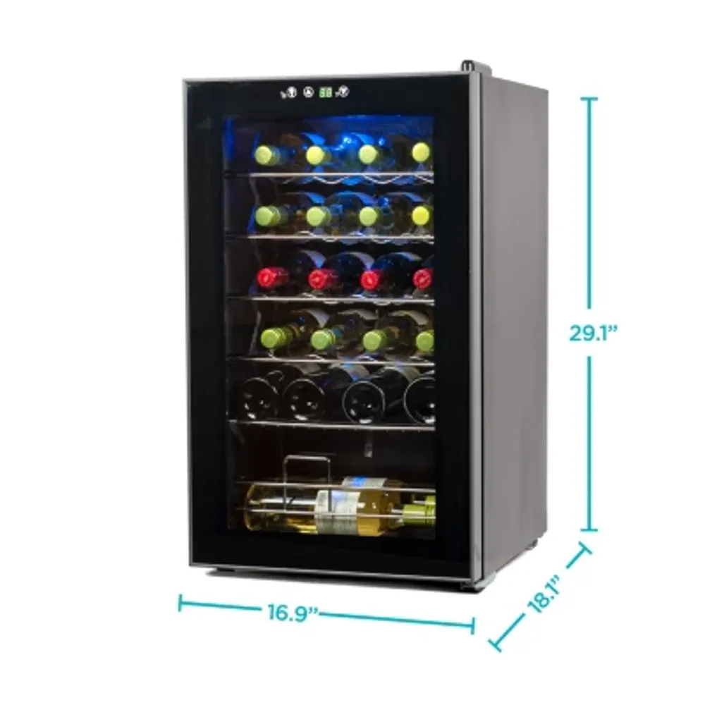 BLACK+DECKER Compressor Cooling 24 Bottle Wine Fridge with Blue Light & LED Display BD61526