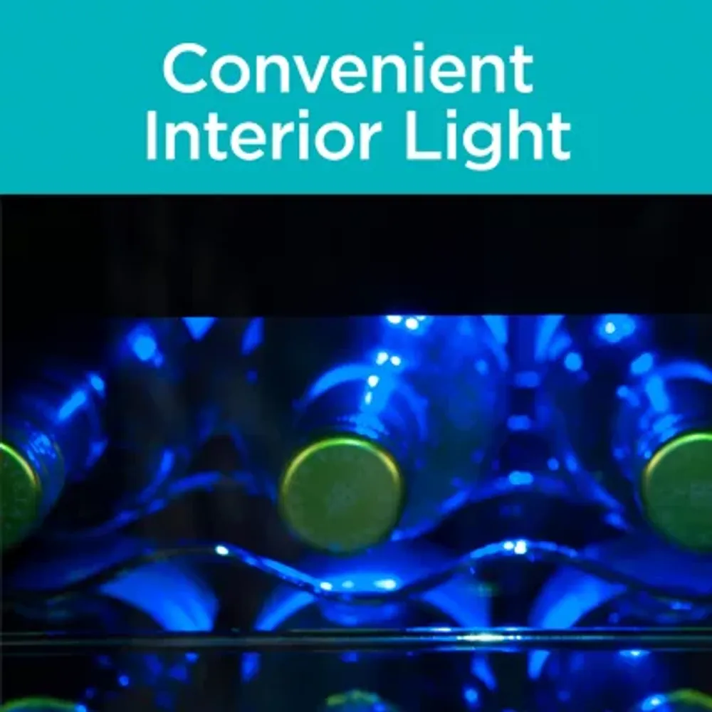 BLACK+DECKER Compressor Cooling 24 Bottle Wine Fridge with Blue Light & LED Display BD61526