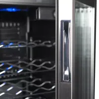 BLACK+DECKER 26 Bottle Compressor Cooling Wine Fridge with Blue Light & LED Display BD61536