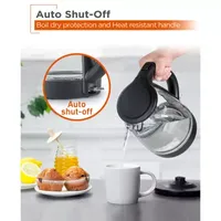 Commercial Chef 1.7L Cordless Glass Kettle