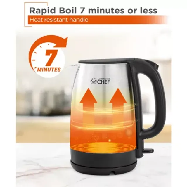 Starfrit 1.7L Glass Electric Kettle with Variable Temperature Control