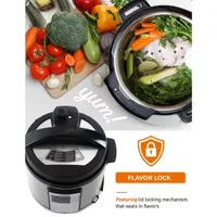 Commercial Chef Electric Pressure Cooker 6.3 Quarts 24-Hour Preset Timer Stainless Steel Interior