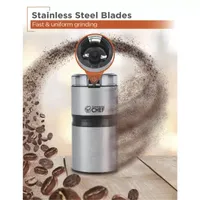 Commercial Chef Electric Coffee/Spice Grinder - Stainless Steel Blades and Transparent Lid