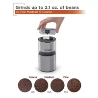 Commercial Chef Electric Coffee/Spice Grinder - Stainless Steel Blades and Transparent Lid