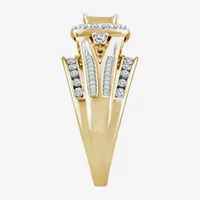 Womens / CT. T.W. Mined White Diamond 10K Gold Side Stone Halo Bridal Set