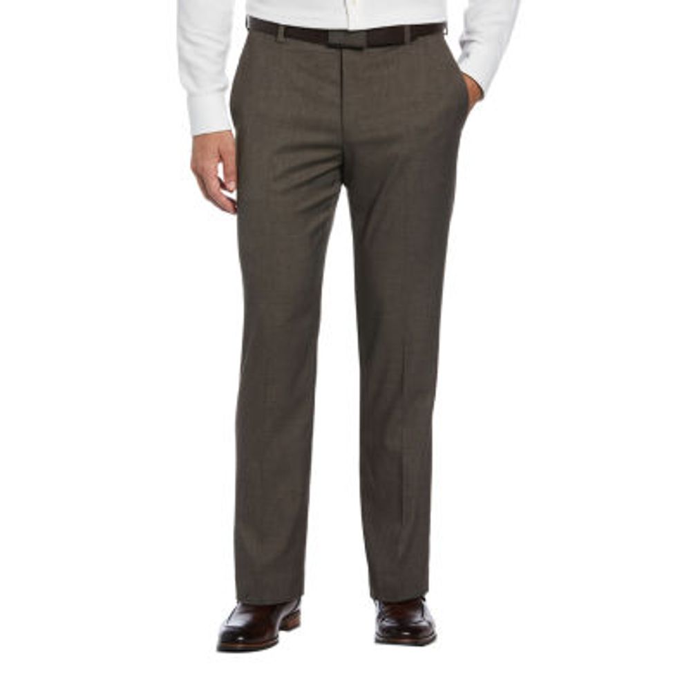 Savane Premium Stretch Gabardine Mens Straight Fit Flat Front Pant