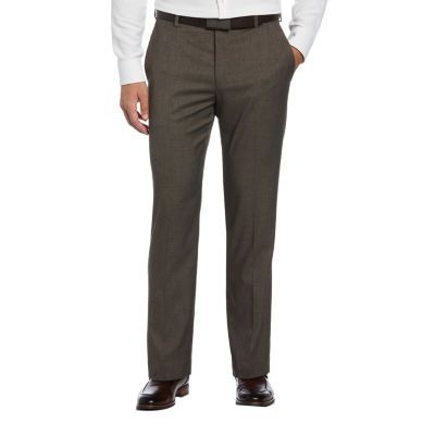 Savane Premium Stretch Gabardine Mens Straight Fit Flat Front Pant