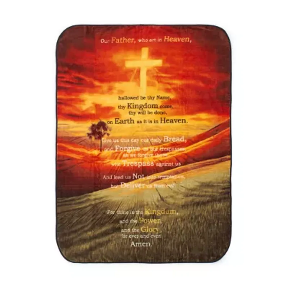 Shavel Home Products Lords Prayer Hi Pile Midweight Throw