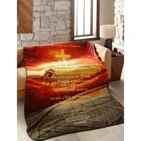 Shavel Home Products Lords Prayer Hi Pile Midweight Throw