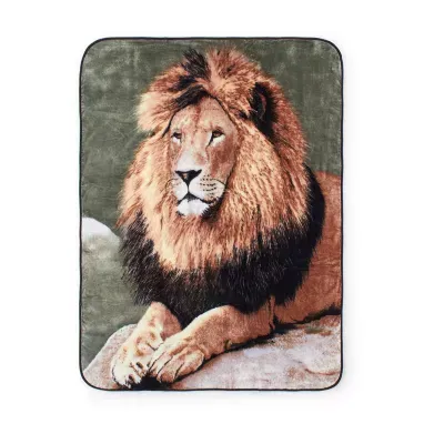 Shavel Home Products Lion Hi Pile Midweight Throw