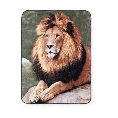 Shavel Home Products Lion Hi Pile Washable Midweight Throw