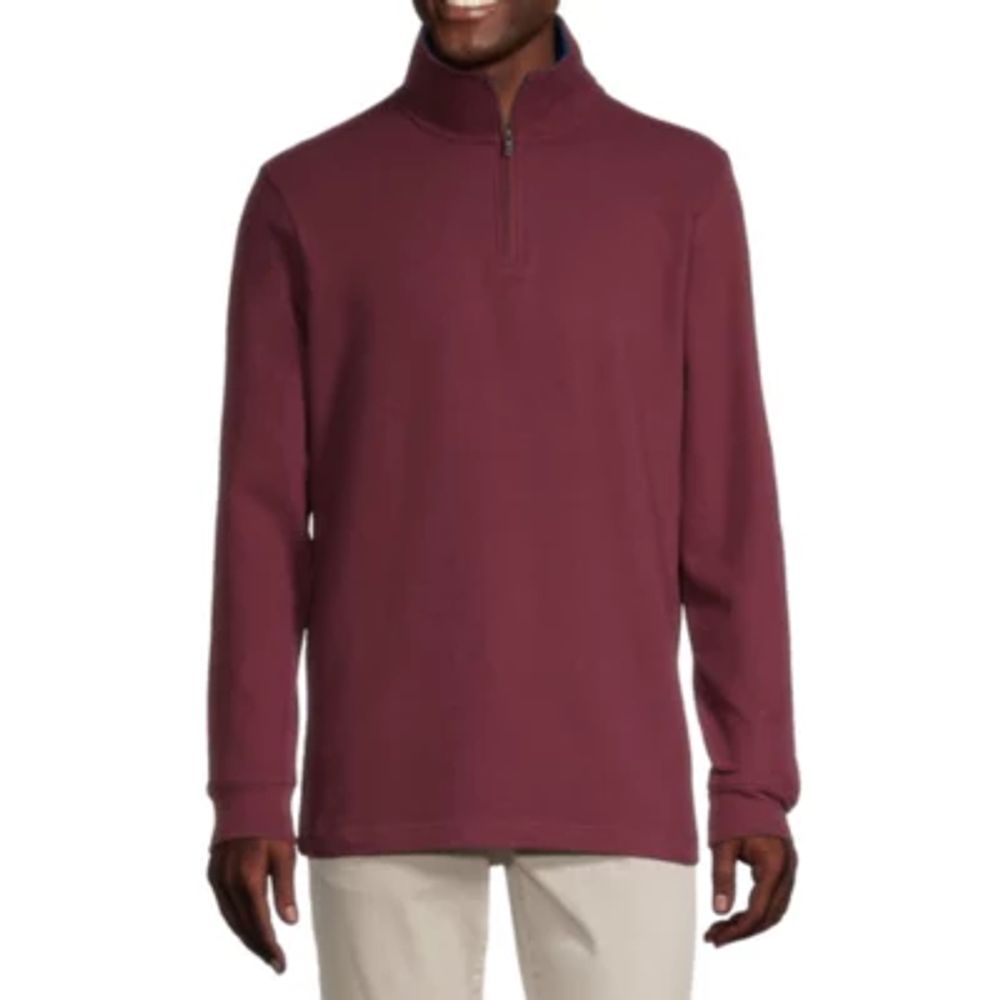 St. John's Bay Mens Long Sleeve Quarter-Zip Pullover