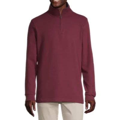 St. John's Bay Mens Long Sleeve Quarter-Zip Pullover