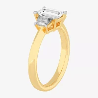 G-H / Si1-Si2) Womens CT. T.W. Lab Grown White Diamond 14K Gold 3-Stone Engagement Ring