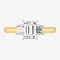 G-H / Si1-Si2) Womens CT. T.W. Lab Grown White Diamond 14K Gold 3-Stone Engagement Ring