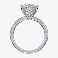 Womens 5 1/2 CT. T.W. White Diamond 14K Gold Marquise Side Stone Engagement Ring