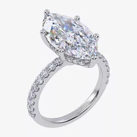 Womens 5 1/2 CT. T.W. White Diamond 14K Gold Marquise Side Stone Engagement Ring