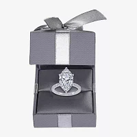 Womens 5 1/2 CT. T.W. White Diamond 14K Gold Marquise Side Stone Engagement Ring