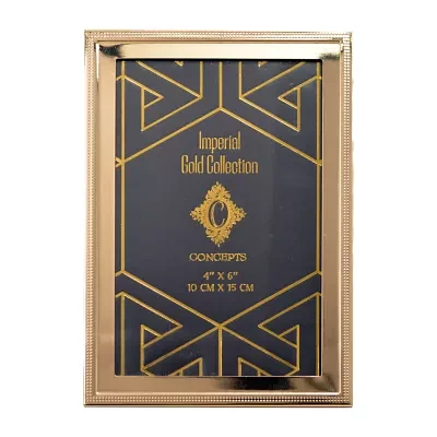 Concepts In Time 5x7 Fine Bead Gold 1-Opening Tabletop Frame