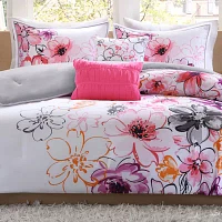 Intelligent Design Cassidy Floral Comforter Set with decorative pillows