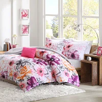 Intelligent Design Cassidy Floral Comforter Set with decorative pillows