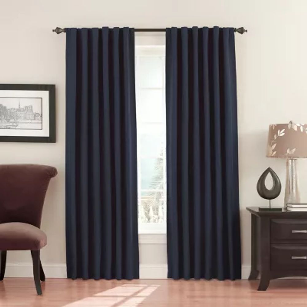 Eclipse Fresno Rod Pocket Blackout Single Curtain Panel