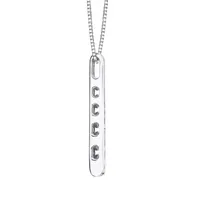 5- Stone Ladder Sirena Womens 1/2 CT. T.W. Natural White Diamond 14K Gold Pendant Necklace