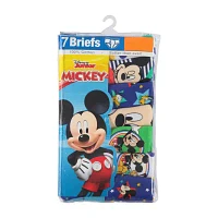 Toddler Boys 7 Pack Mickey Mouse Briefs