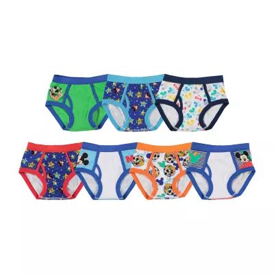 Toddler Boys 7 Pack Mickey Mouse Briefs