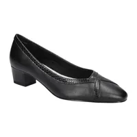 Easy Street Womens Myrtle Block Heel Pumps