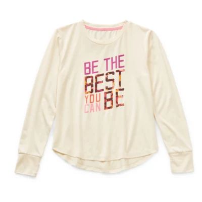 Xersion Little & Big Girls Round Neck Long Sleeve Tunic Top