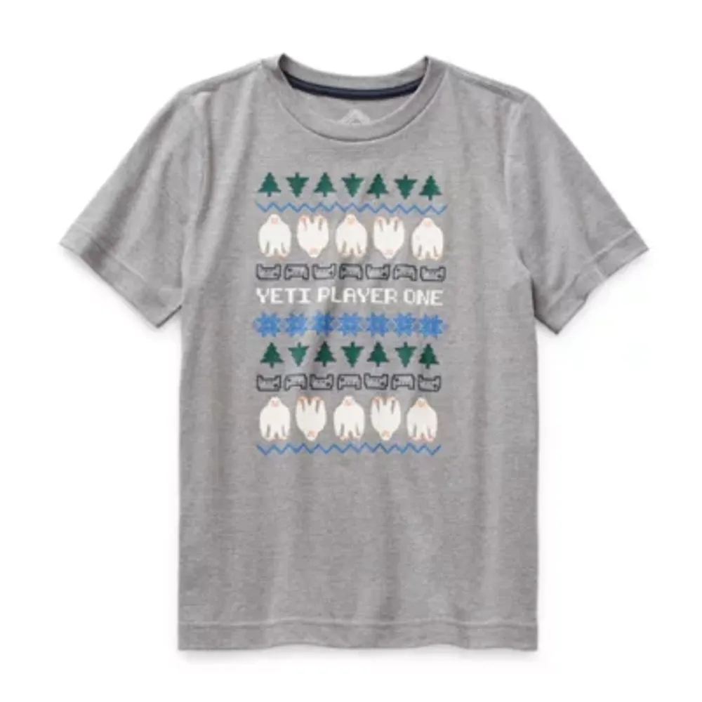 Thereabouts Little & Big Boys Crew Neck Short Sleeve Graphic T-Shirt