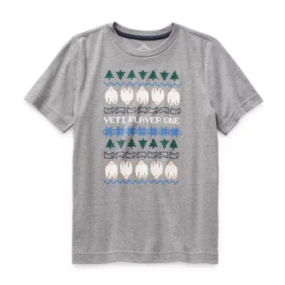 Thereabouts Little & Big Boys Crew Neck Short Sleeve Graphic T-Shirt