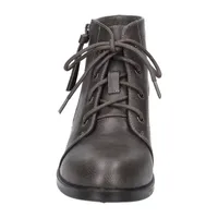Easy Street Womens Becker Stacked Heel Booties