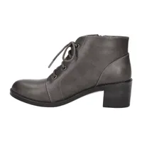 Easy Street Womens Becker Stacked Heel Booties