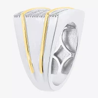 Mens 1/ CT. T.W. Natural Diamond Sterling Silver Fashion Ring