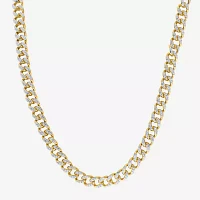 14K Gold Over Silver 22 Inch Solid Chain Necklace