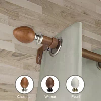 Rod Desyne Ovate Faux Wood 1 Adjustable Curtain
