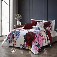 Bebejan Magenta Floral 5-pc. Midweight Reversible Comforter Set