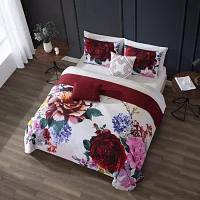 Bebejan Magenta Floral 5-pc. Midweight Reversible Comforter Set