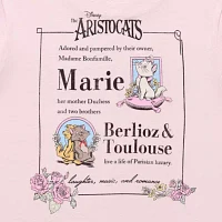 Juniors Aristocats Baby Tee Womens Crew Neck Short Sleeve Graphic T-Shirt