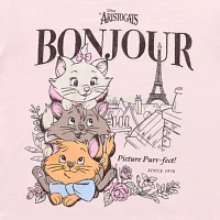 Juniors Aristocats Baby Tee Womens Crew Neck Short Sleeve Graphic T-Shirt