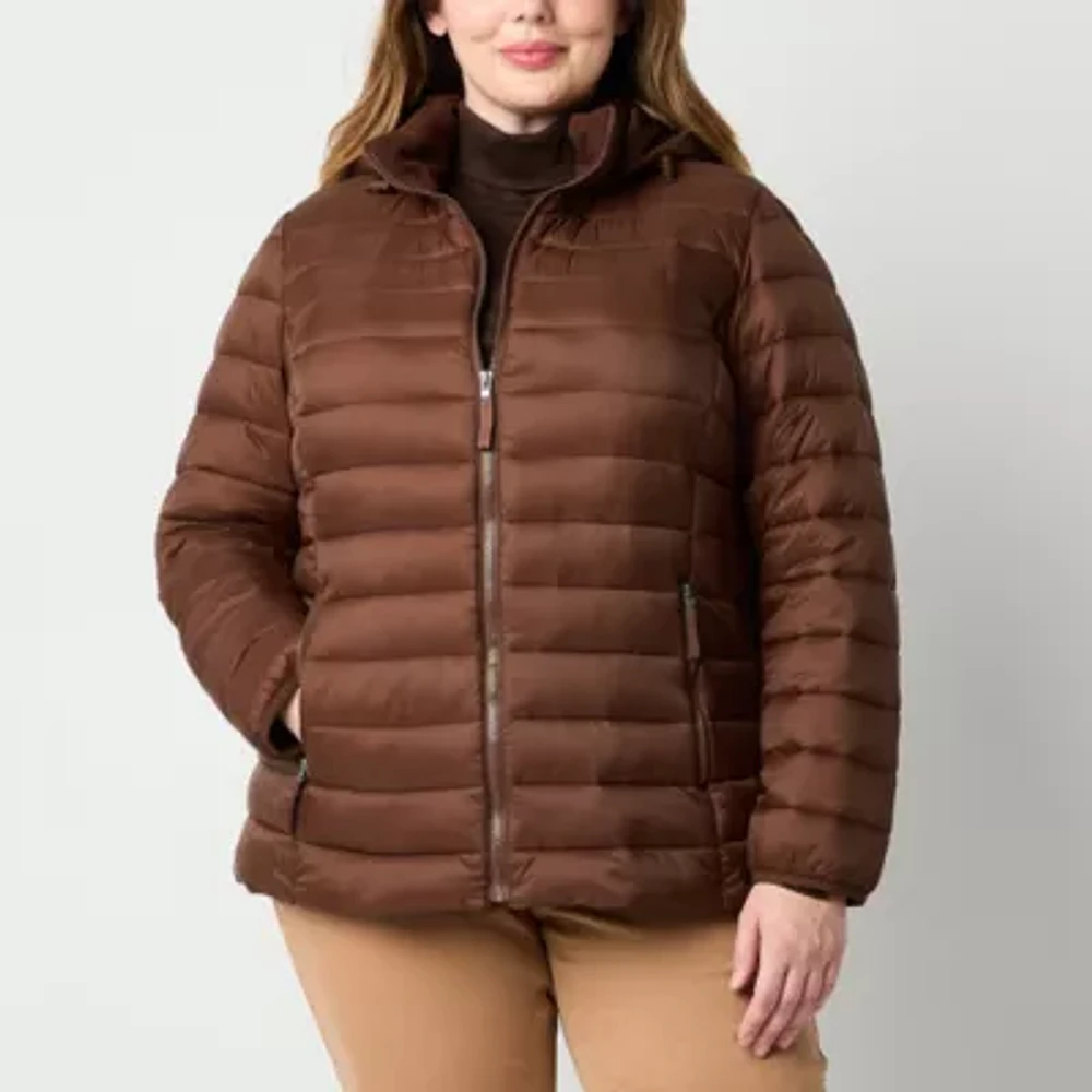 St. John's Bay Womens Plus Midweight Puffer Jacket