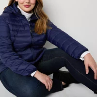 St. John's Bay Womens Plus Midweight Puffer Jacket