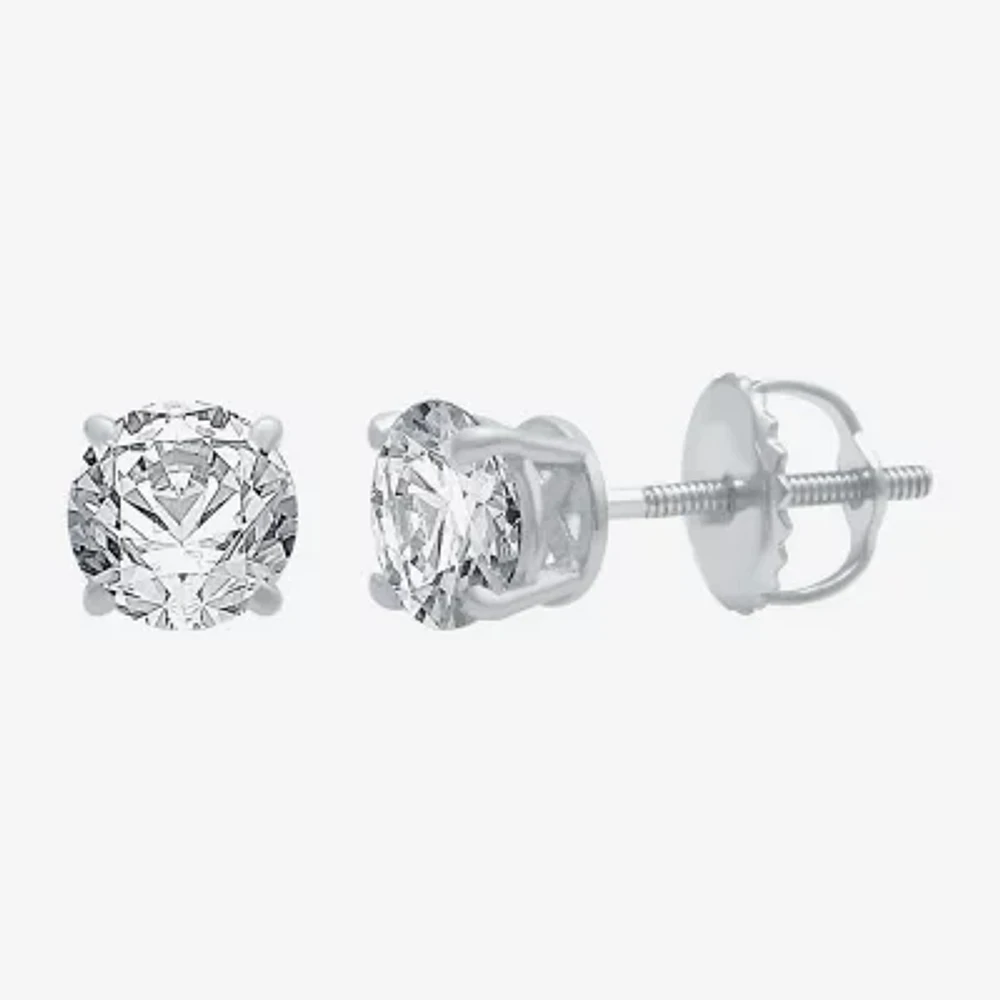 Everstar (G / Vs2) 1 1/2 CT. T.W. Lab Grown White Diamond 14K Gold 5.8mm Stud Earrings