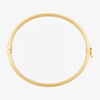 14K Gold Over Silver Heart Bangle Bracelet