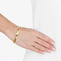 14K Gold Over Silver Heart Bangle Bracelet